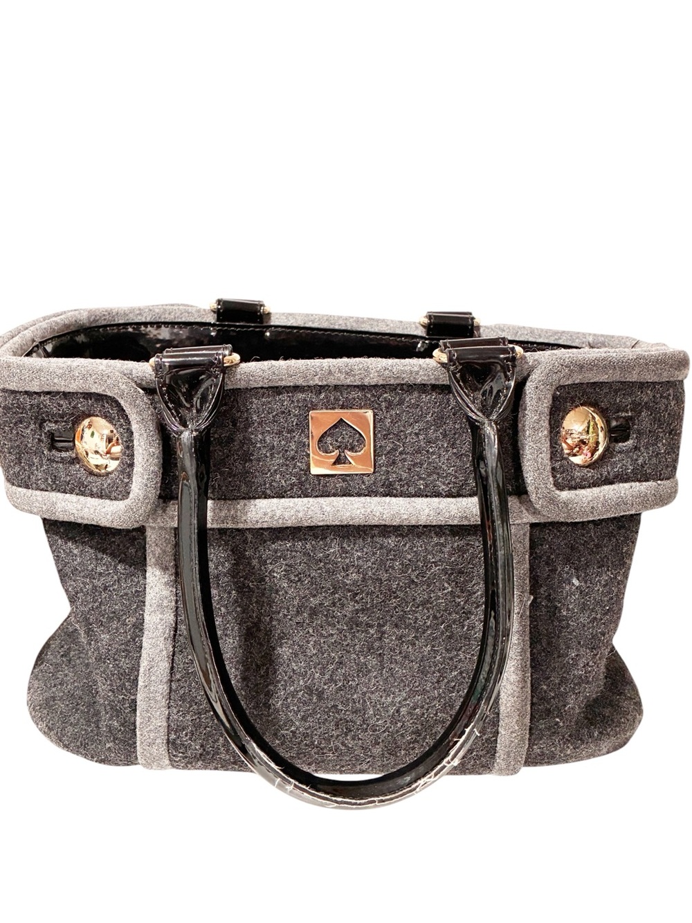 Kate Spade Alda Quinn Chestnut Hill Wool Bag Purse Grey Shoulderbag